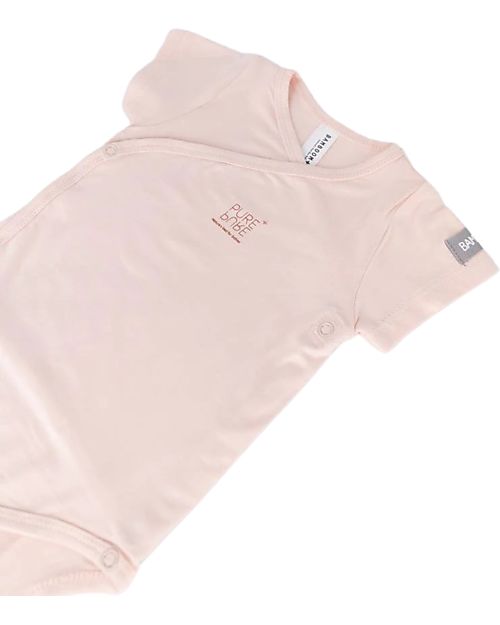 Bamboom Body Maniche Corte - Rosa - Bambù Bio Elasticizzato Body Manica Corta