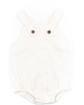 Bamboom Body Pagliaccetto - Bianco - Bambù e Cotone Organico Salopette