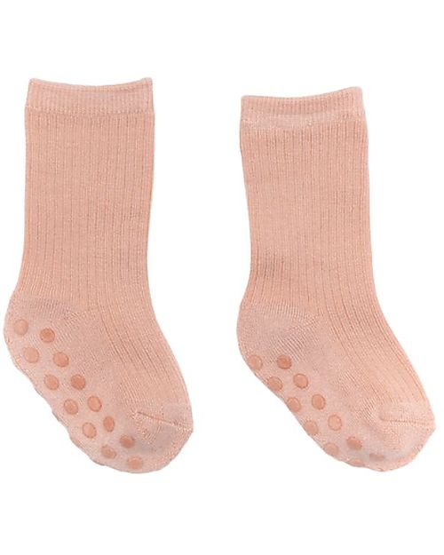Bamboom Calzini a Coste Antiscivolo - Rosa - Bambù Calzini Antiscivolo