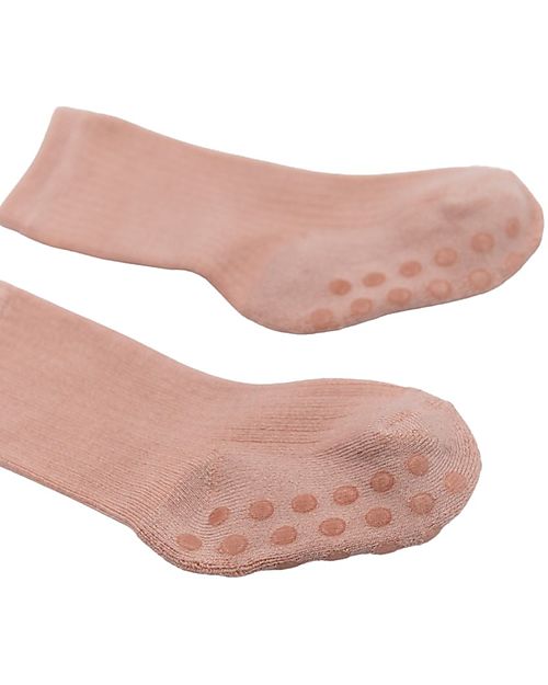 Bamboom Calzini a Coste Antiscivolo - Rosa - Bambù Calzini Antiscivolo