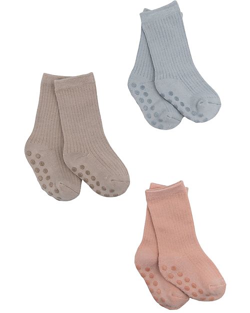 Bamboom Calzini a Coste Antiscivolo - Rosa - Bambù Calzini Antiscivolo
