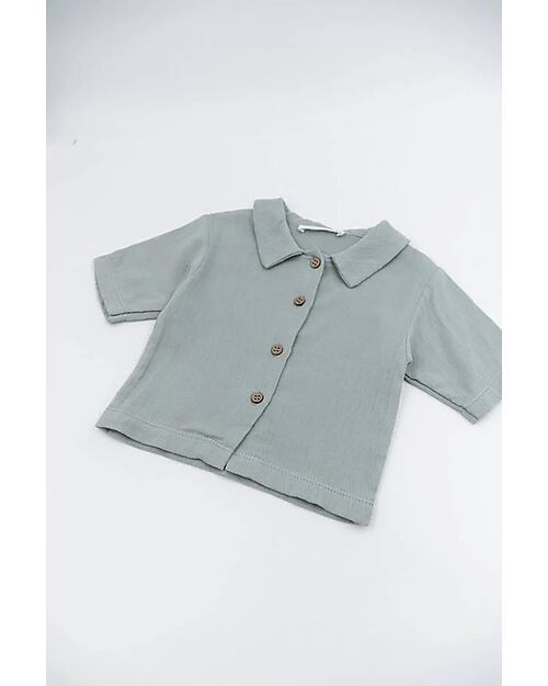 Bamboom Camicia maniche corte - Acqua Grey - Bambù - Cotone Camicie_