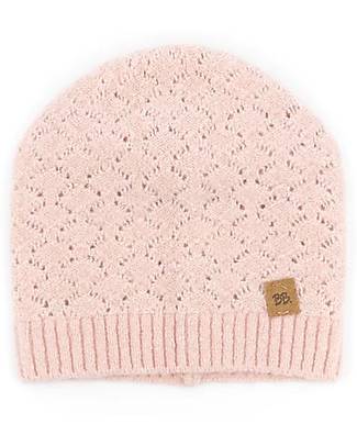 Bamboom Cappellino Lana Rombi Aperti - Rosa - Lana e Bambù Organico Cappelli Invernali