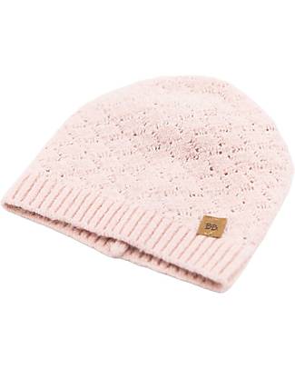 Bamboom Cappellino Lana Rombi Aperti - Rosa - Lana e Bambù Organico Cappelli Invernali
