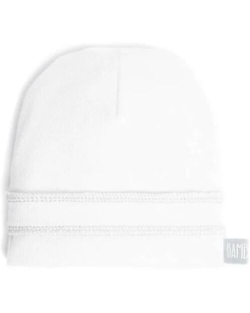 Bamboom Cappellino Neonato - Bianco - Fibra di Bambù Cappelli Neonato