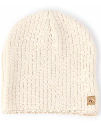 Bamboom Cappello a Coste - Bianco Panna - Bambù e Cotone Cappelli_