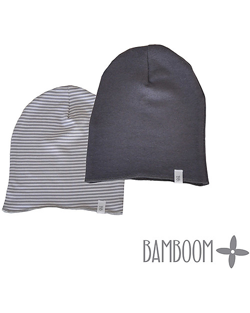 Bamboom Cappello a righe Grigio/Bianco - Bamboo e Cotone Cappelli Estivi