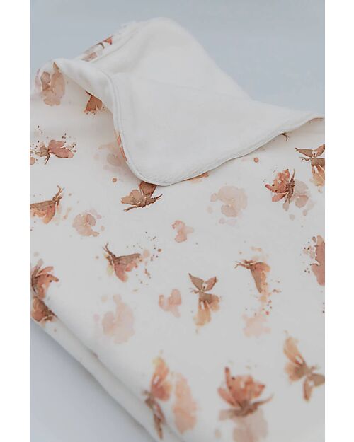 Bamboom Coperta Culla - Jersey Print - 100 x 75 cm - Farfalle - Bambù e Cotone + Spugna Peluche Coperte