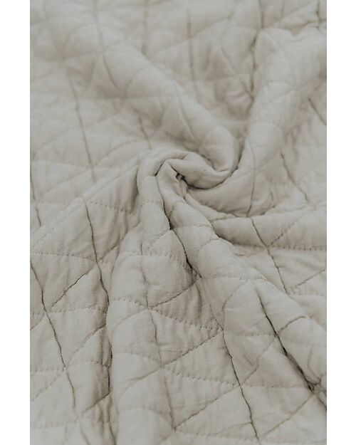 Bamboom Coperta Lettino Wrinkled - 140 x 110 - Grigio Perla - Bamboo Organico + Spugna Peluche Lenzuola e Federe