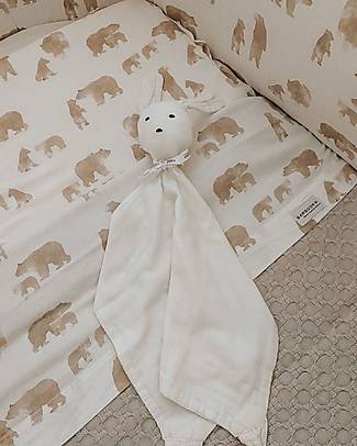 Bamboom Coperta per Culla 100x75 cm - Orso - Bambù e Spugna Biancheria Culla