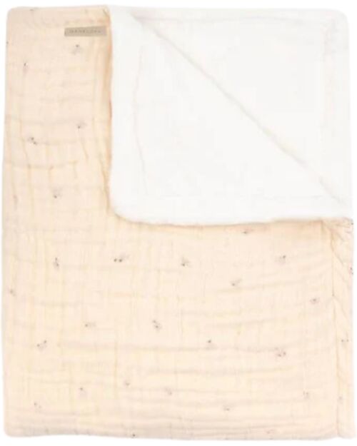 Bamboom Coperta per Culla 75x100 + Lato in Peluche - Rosa - in Viscosa di Bambù e Cotone Organico Coperte