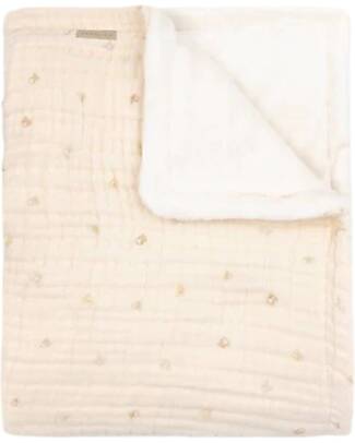 Bamboom Coperta per Lettino 100X150 + Lato in Peluche - Animal Friends - in Viscosa di Bambù e Cotone Organico Coperte