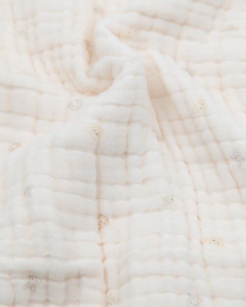 Bamboom Coperta per Lettino 100X150 + Lato in Peluche - Animal Friends - in Viscosa di Bambù e Cotone Organico Coperte