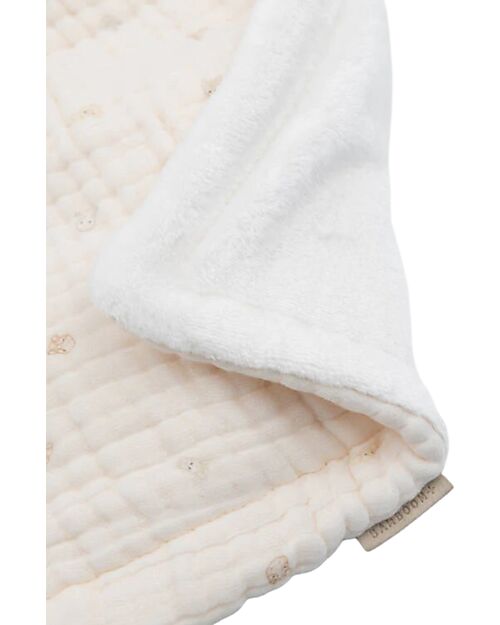 Bamboom Coperta per Lettino 100X150 + Lato in Peluche - Animal Friends - in Viscosa di Bambù e Cotone Organico Coperte