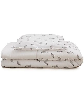 Bamboom Coperta per Lettino 110x140 cm e Federa - Piume - Bambù e Cotone Set Copripiumino
