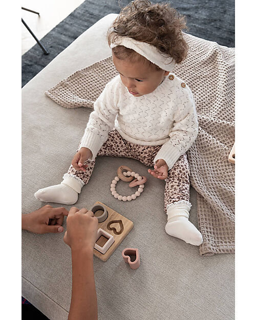 Bamboom Copertina per Neonato - 75x100 cm - Goffrato - Sabbia Scuro - Bambù e Cotone Bio Coperte