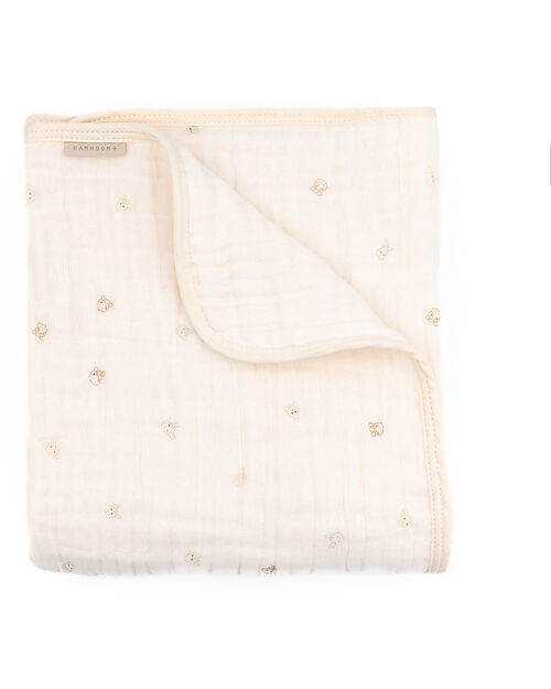 Bamboom Copertina per Neonato - 75x100 cm - Nuvola - Animal Friends - Bambù e Cotone Bio Coperte