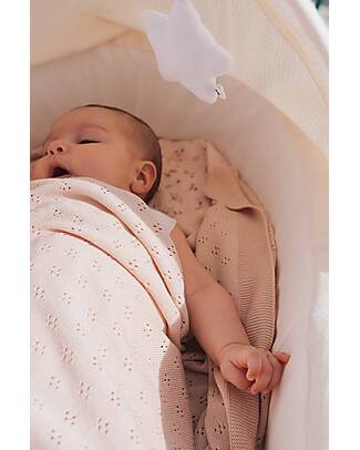Bamboom Copertina Traforata Knitted - Rosa - 75x100 cm - Bambù Bio Swaddle di Mussola