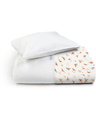 Bamboom Copripiumino per Lettino e Federa 100 x 140 cm - Farfalla - Bambù Bio Certificato Oeko-Tex Set Copripiumino