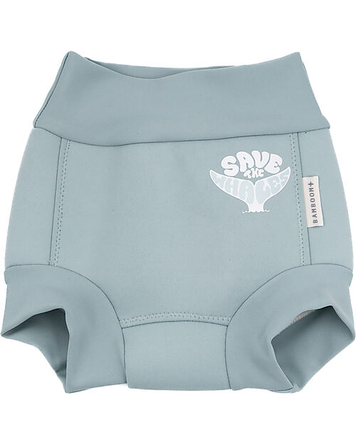 Bamboom Costume Contenitivo - Logo Safe the Whale - Impermabile - Neoprene Costumi Contenitivi