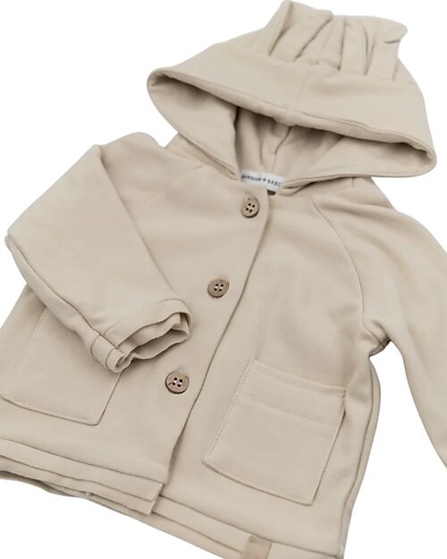 Bamboom Felpa con cappuccio - Sabbia - Bambù - Cotone Cardigan