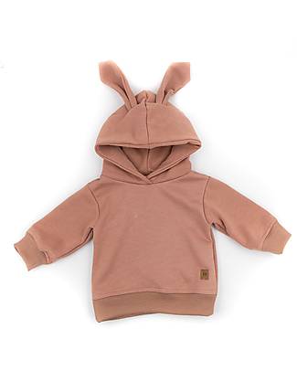 Bamboom Felpa con Orecchie - Rosa Antico Scuro - Cotone e Bambù Certificato Oeko-Tex Felpe