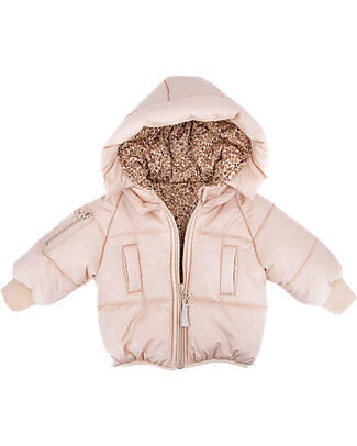 Bamboom Giacca Invernale con Cappuccio - Rosa Chiaro - Bambù e Cotone Organico Piumini