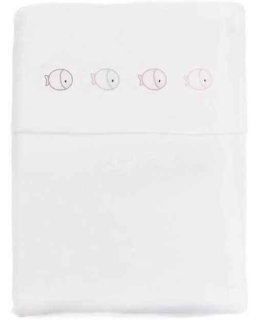 Federa Culla 100% Cotone Andy & Helen - 37x28 Cm, Anallergica E Lavabile, Bianca - Foto 3