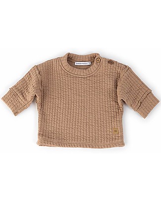 Bamboom Maglia Maniche Lunghe a Coste - Cammello - Bambù e Cotone Maglioni
