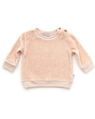 Bamboom Maglia Maniche Lunghe in Velluto, Rosa - Bambù e Cotone Maglie Manica Lunga