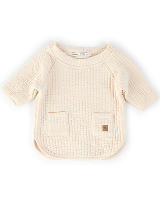 Bamboom Maglia / Poncho a Coste - Bianco Latte - Bambù e Cotone Sciarpe e Mantelle