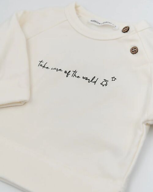 Bamboom Maglia Take care - Offwhite - Bambù - Cotone Maglie Manica Lunga