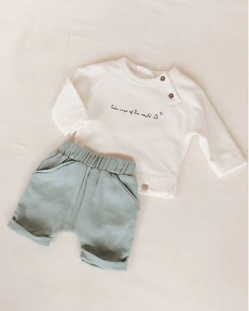 Bamboom Maglia Take care - Offwhite - Bambù - Cotone Maglie Manica Lunga