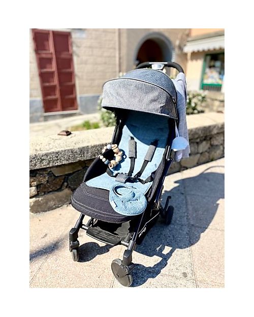 Bamboom Materassino Copriseduta Air n Go per Passeggino e Seggiolino Auto - Grigio - 100% Bambù Organico Accessori Vari