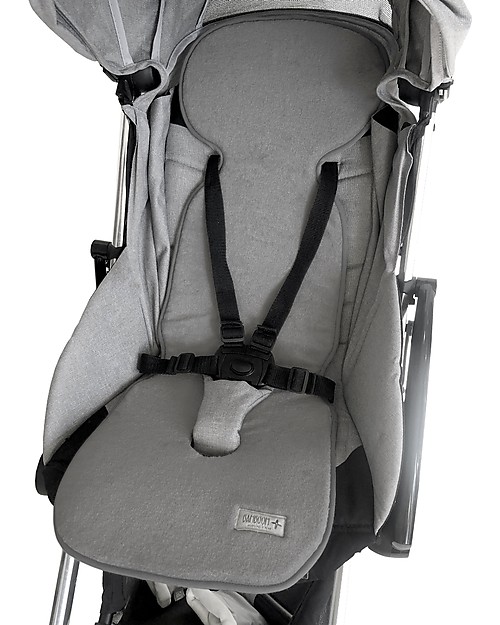 Bamboom Materassino Universale Copriseduta per Passeggino - Air n Go - Grigio - Bambù Materassini e Riduttori