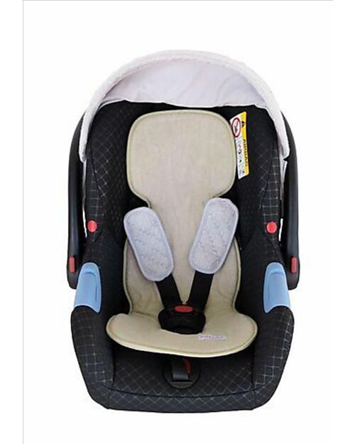 Bamboom Materassino Universale Mini - Copriseduta per Seggiolino Air n Go - Oyster Grey - Bambù Bio Materassini e Riduttori