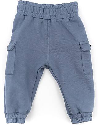 Bamboom Pantaloncino con Tasche - Jeans Blue - Bambù e Cotone Organico Pantaloni Lunghi