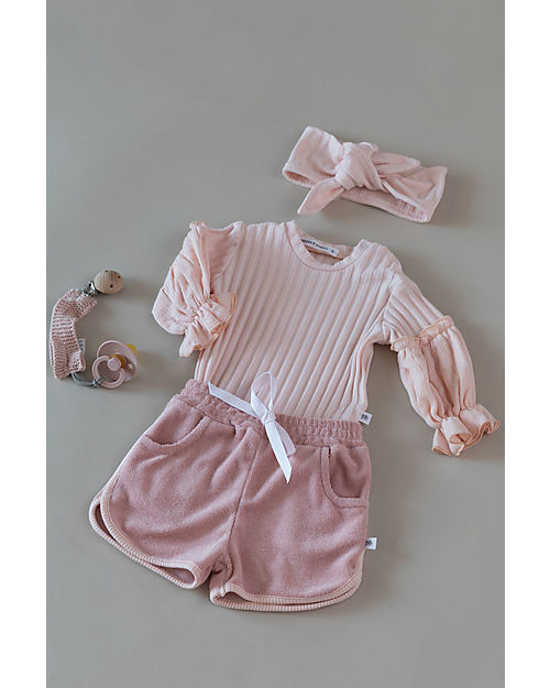 Bamboom Pantaloncino Corto con Cordino - Rosa - Fibra di Bambù Traspirante Morbida e delicata! Pantaloni Corti