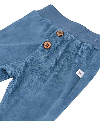 Bamboom Pantaloncino Kino - Blu - Elastico in Vita - Fibra di Bambù Traspirante Morbida e delicata! Pantaloni Lunghi