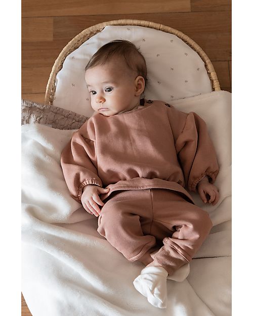 Bamboom Pantalone - Rosa Antico Scuro - Cotone e Bambù Certificato Oeko-Tex Pantaloni Lunghi