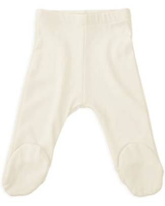 Bamboom Pantaloni Bèbè con Piedi Pure - Panna - Bambù Bio Elasticizzato Pantaloni Lunghi