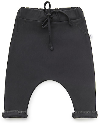Bamboom Pantaloni Lunghi Bèbè, Grigio Scuro - Bambù Bio Elasticizzato Pantaloni Lunghi