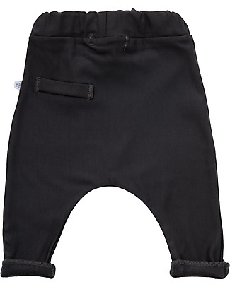 Bamboom Pantaloni Lunghi Bèbè, Grigio Scuro - Bambù Bio Elasticizzato Pantaloni Lunghi