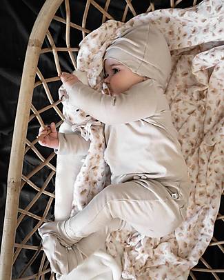Bamboom Pantaloni Lunghi Bèbè Pure - Sabbia - Bambù Bio Elasticizzato Pantaloni Lunghi