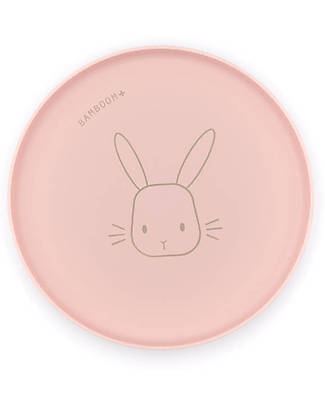 Bamboom Piatto - Rosa - Coniglio - 100% Materiale Organico Piatti e Scodelle
