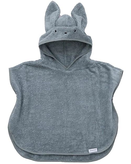 Bamboom Poncho da Bagno - Blu - Spugna di Bambù Certificato Oeko-Tex Accappatoi e Asciugamani