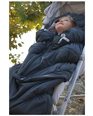 Bamboom Sacco Invernale Igloo Bimbo - Blu Notte - TOG 4.5 - Bambù Naturale - per Passeggino Sacchi Passeggino