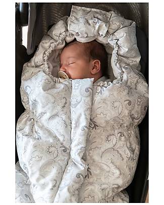 Bamboom Sacco Invernale Igloo - Paisley - TOG 4.5 - Bambù Naturale - per Passeggino Sacchi Passeggino