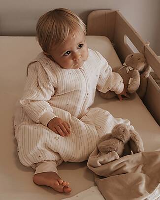 Bamboom Sacco Nanna 6-18 Mesi con Maniche e Piedini Invernale - Fiori e Righe - TOG 2.2 Sacchi Nanna