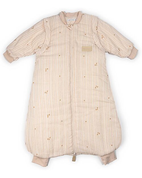 Bamboom Sacco Nanna 6-18 Mesi con Maniche e Piedini Invernale - Fiori e Righe - TOG 2.2 Sacchi Nanna